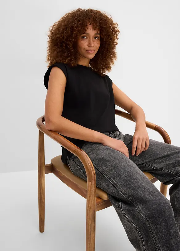 Oversizetopp med bomull, bonprix