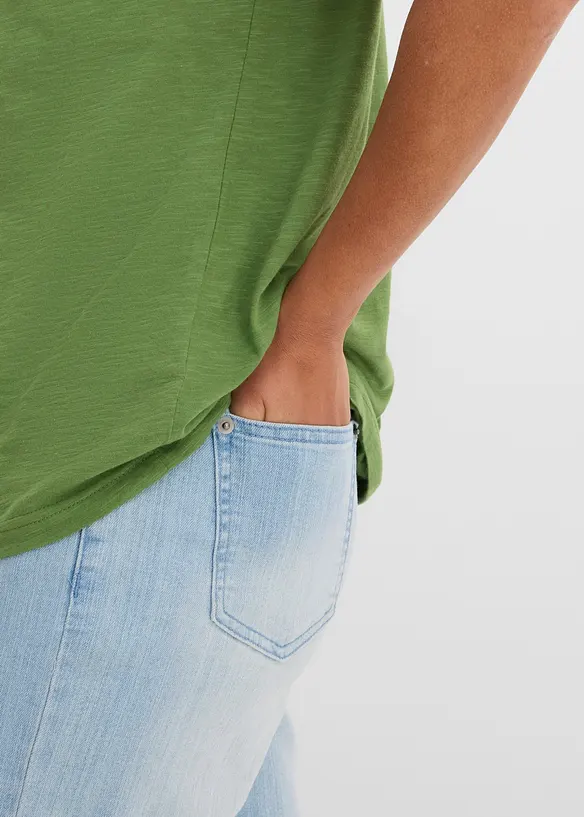 Kort&auml;rmad topp i fyrkantig modell, bonprix