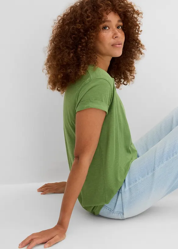 Kort&auml;rmad topp i fyrkantig modell, bonprix