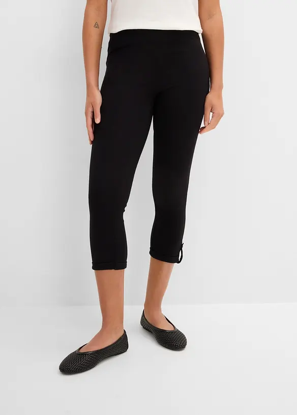 3/4-leggings med uppvikbara benslut, bonprix
