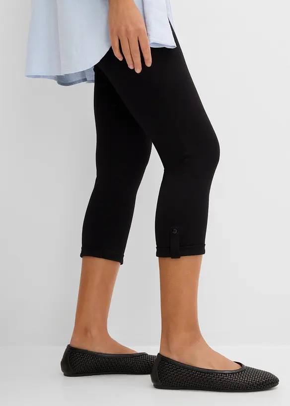 3/4-leggings med uppvikbara benslut, bonprix