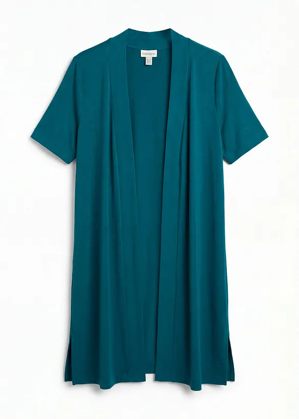 Cardigan i mjuk viskostrik&aring;, bonprix
