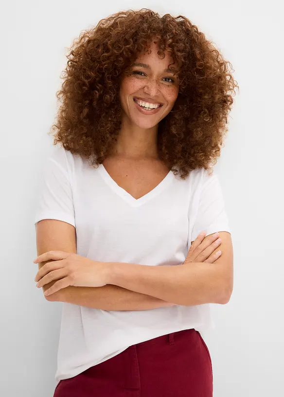 L&aring;ng topp med V-ringning, bonprix