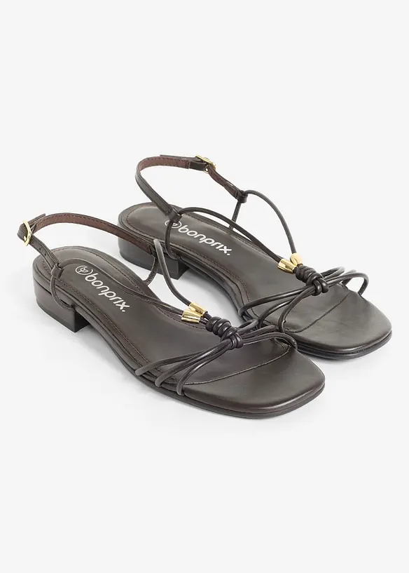 Sandal med metallic-detaljer, bonprix
