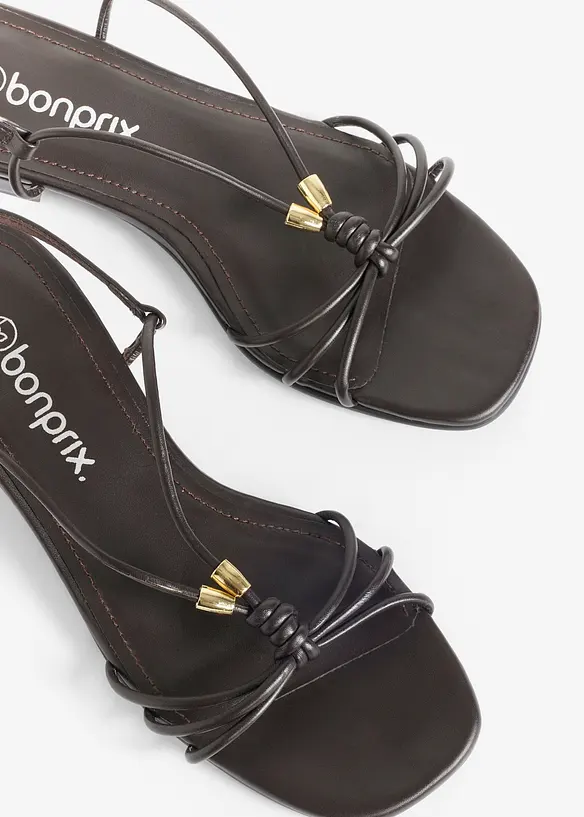 Sandal med metallic-detaljer, bonprix