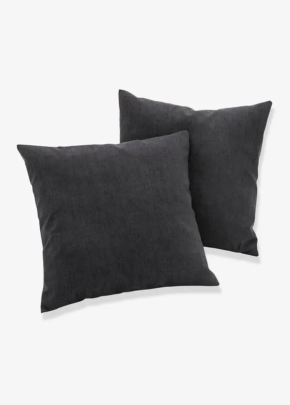 Kuddfodral i linnelook (2-pack), bonprix