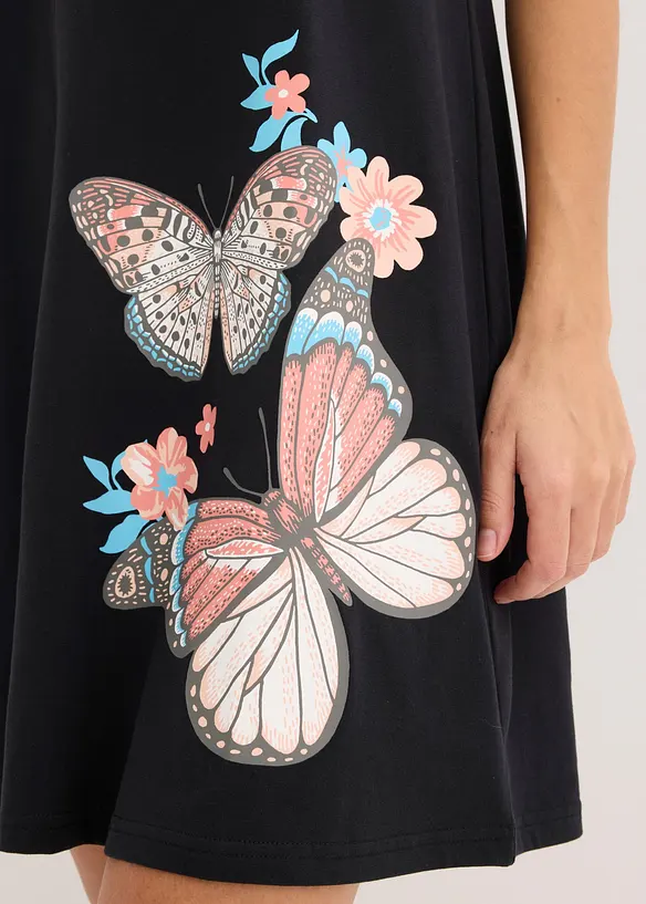 Kort nattlinne av ren bomull, bonprix