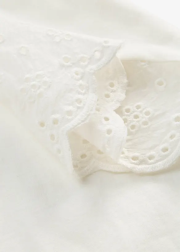 Topp med broderie anglaise, bonprix