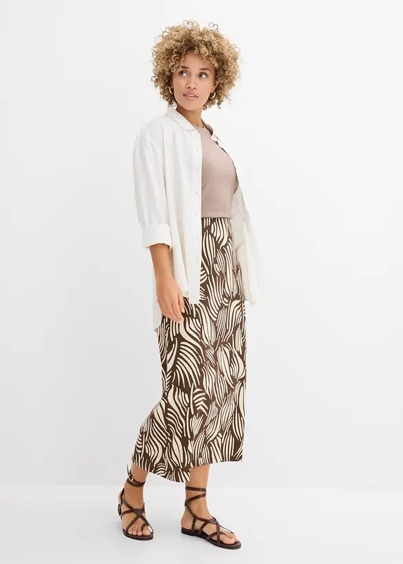 Jerseykjol av stretchigt bomullsmaterial, bonprix