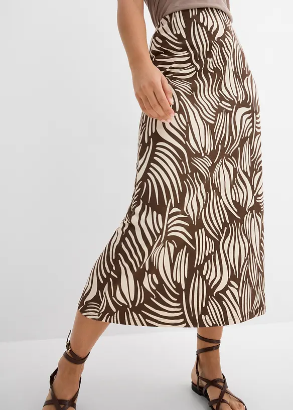 Jerseykjol av stretchigt bomullsmaterial, bonprix