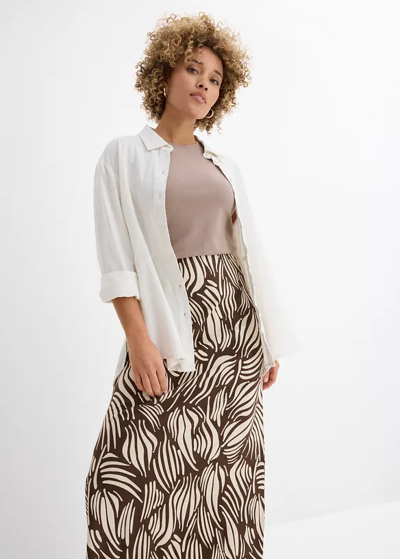 Jerseykjol av stretchigt bomullsmaterial, bonprix