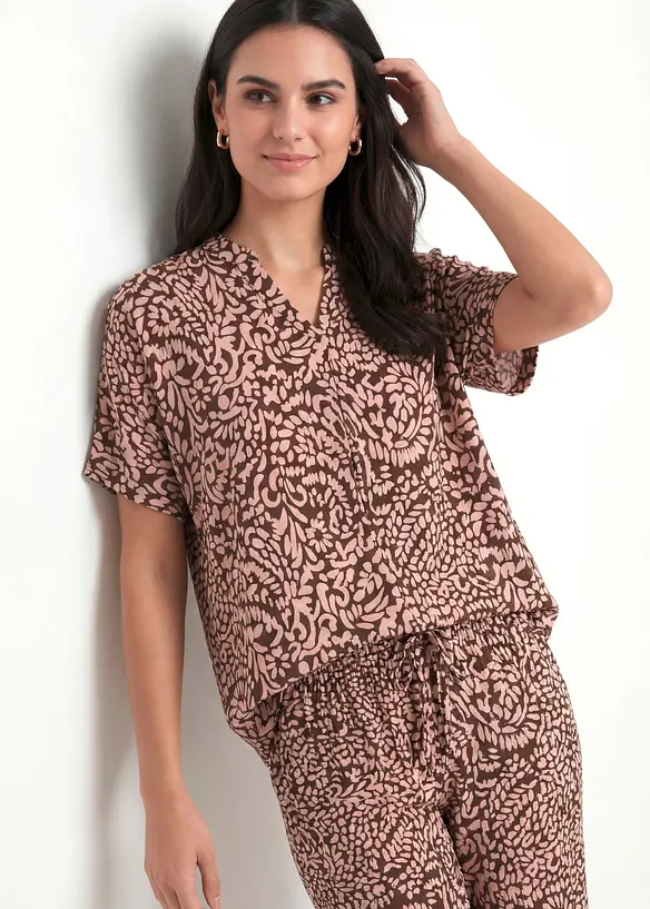 Blustunika av viskos med mjukt fall, bonprix