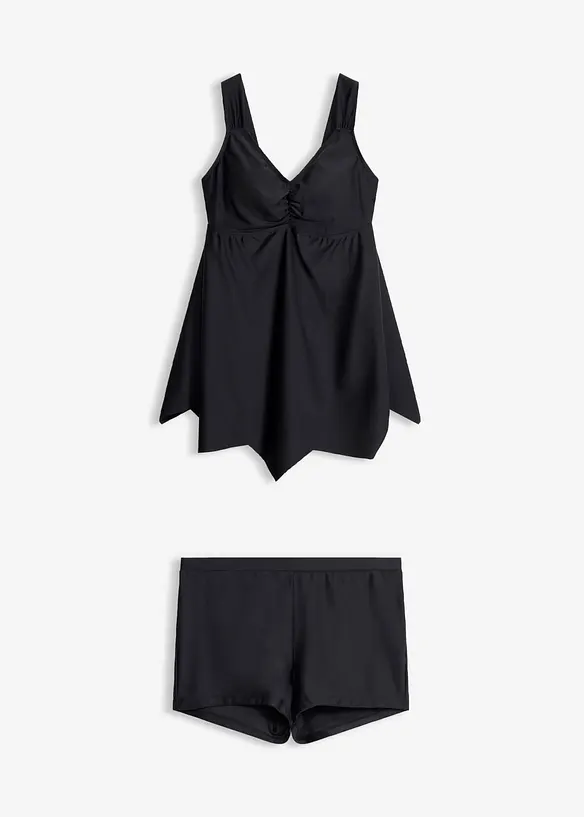 L&aring;ng tankini med sicksack i kanten (2 delar), bonprix