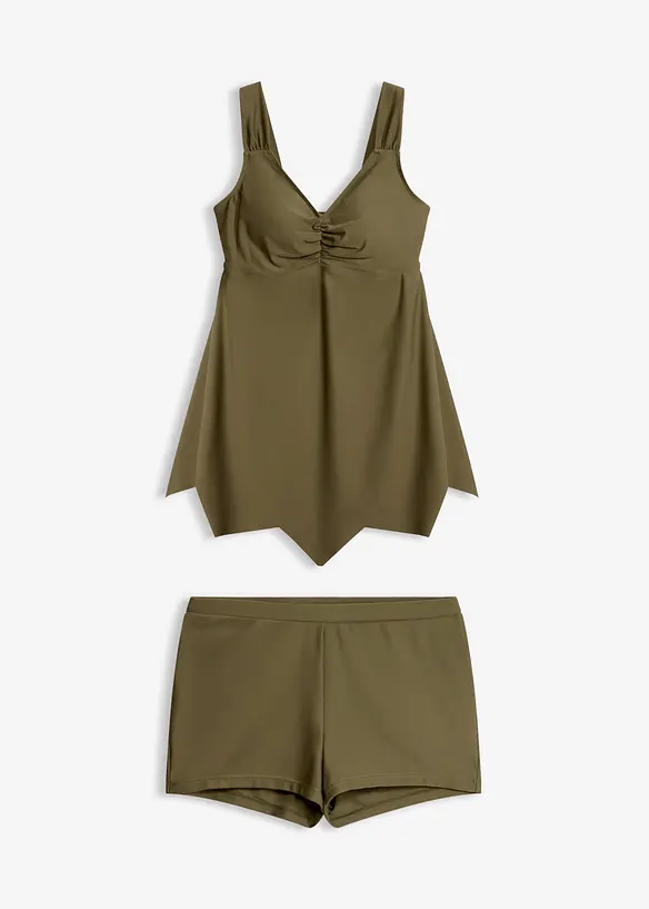 L&aring;ng tankini med sicksack i kanten (2 delar), bonprix