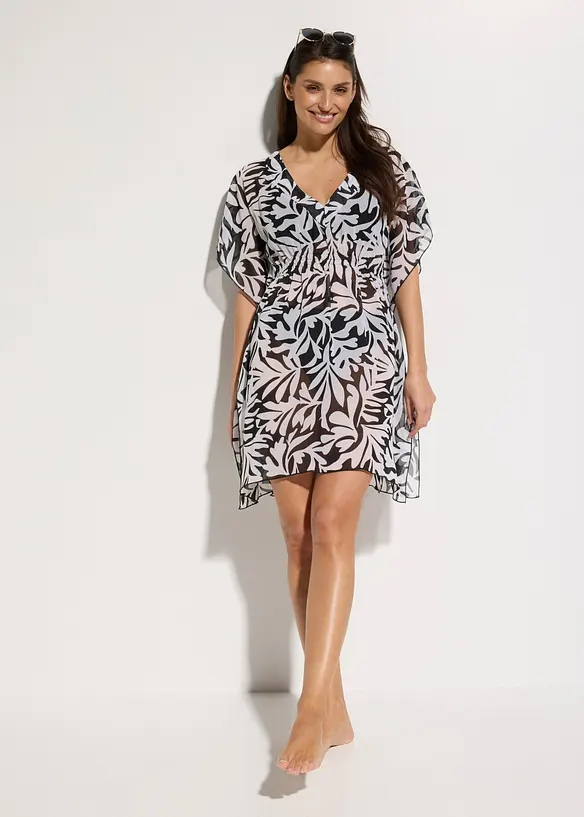 Strandtunika i tunn chiffong, bonprix