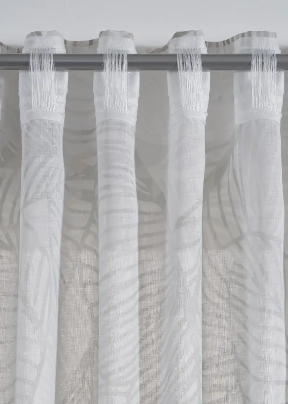 Gardinl&auml;ngd med bladm&ouml;nster, bonprix