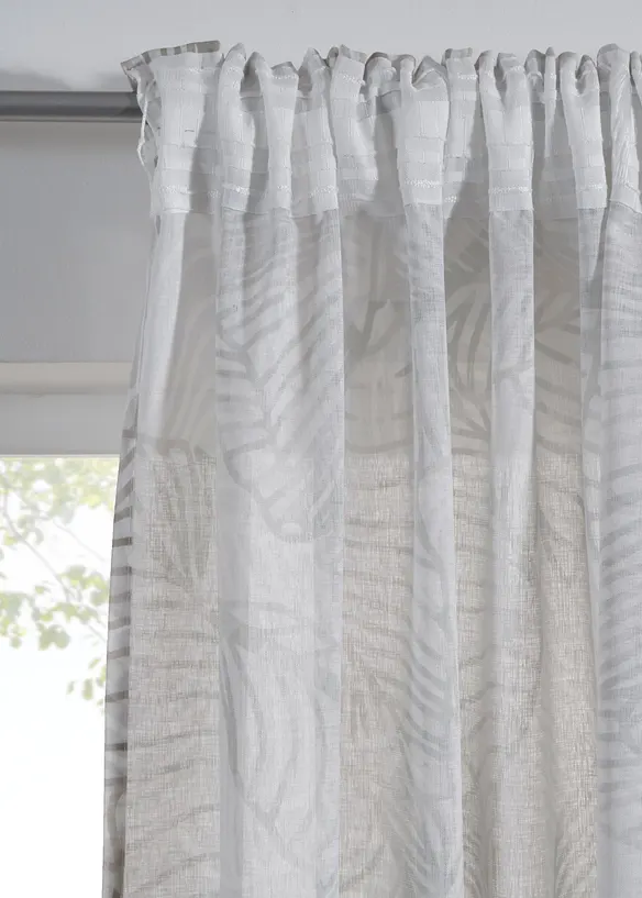 Gardinl&auml;ngd med bladm&ouml;nster, bonprix