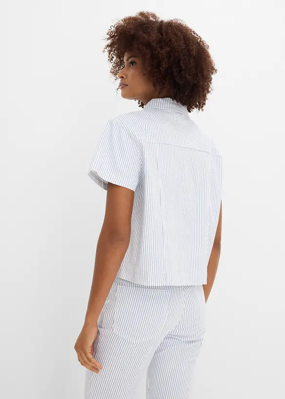 Randig jeansjacka, bonprix