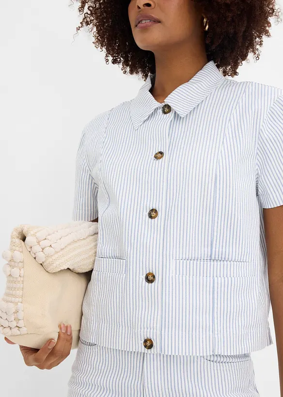 Randig jeansjacka, bonprix