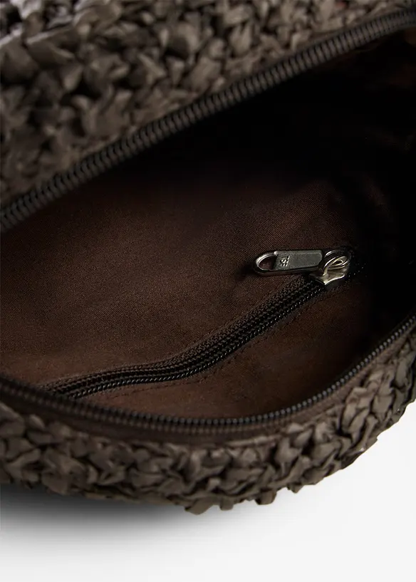 Rund axelremsv&auml;ska med halmlook, bonprix