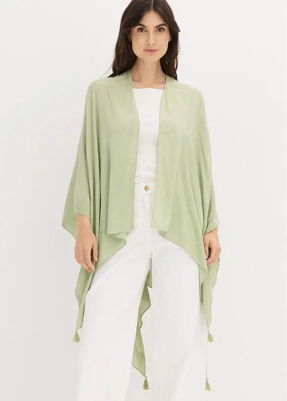Tunn sommarponcho av viskos, bonprix