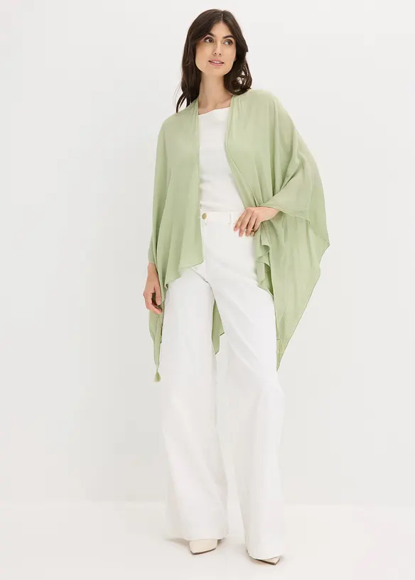 Tunn sommarponcho av viskos, bonprix