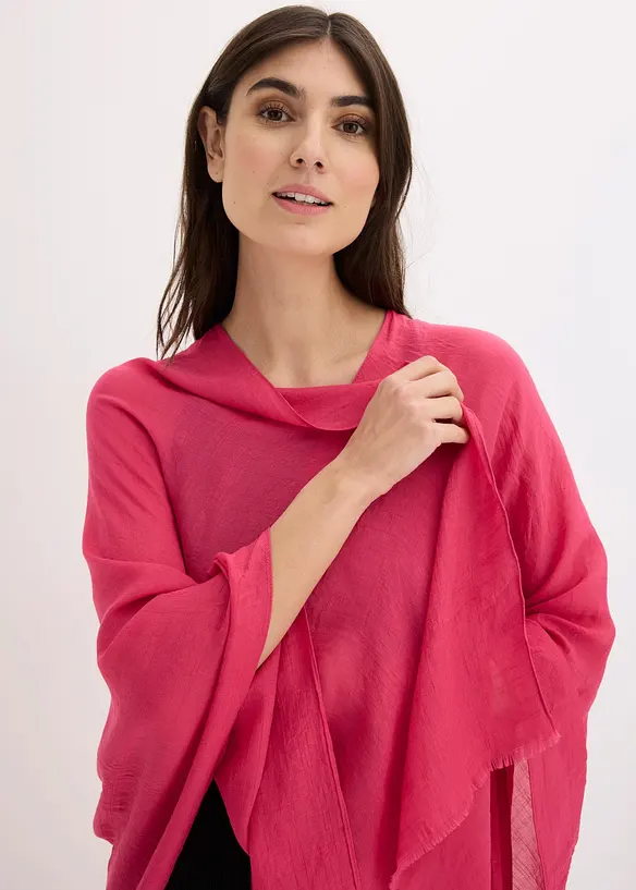 Poncho med smockdetalj, bonprix