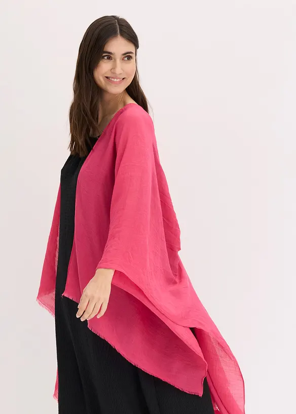Poncho med smockdetalj, bonprix