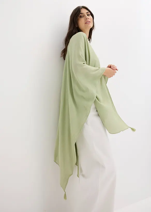 Tunn sommarponcho av viskos, bonprix