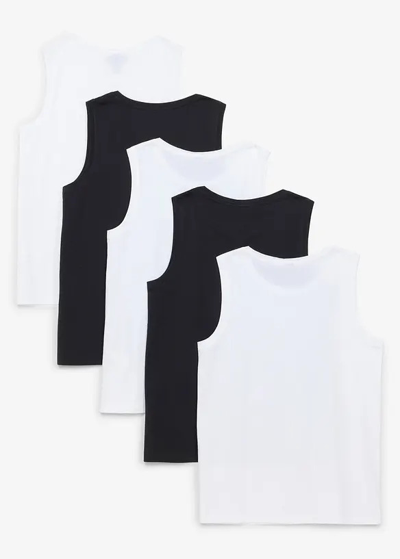 Linne med ekologisk bomull (5-pack), bonprix