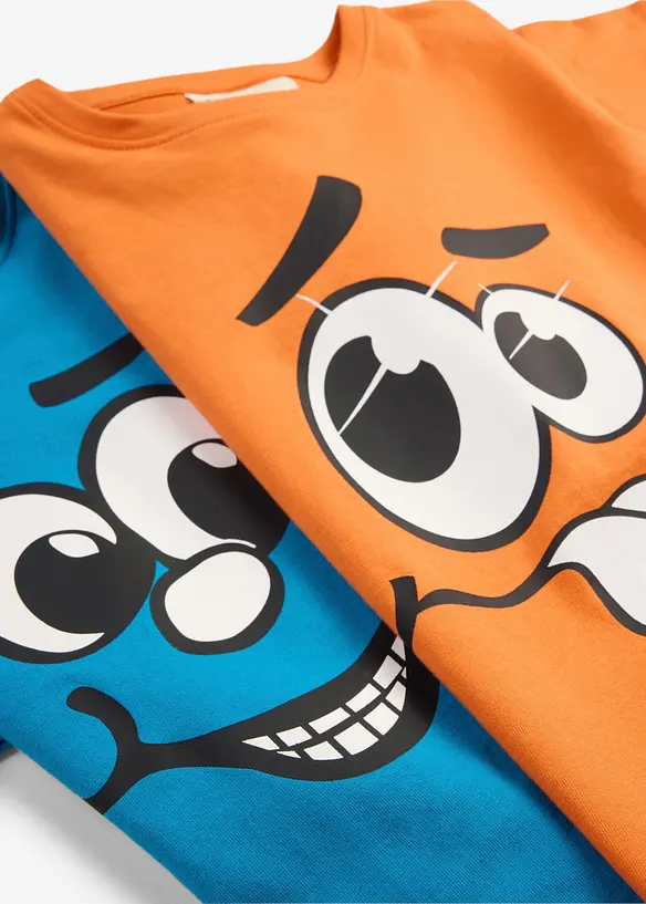 T-shirt med ekologisk bomull (2-pack), bonprix