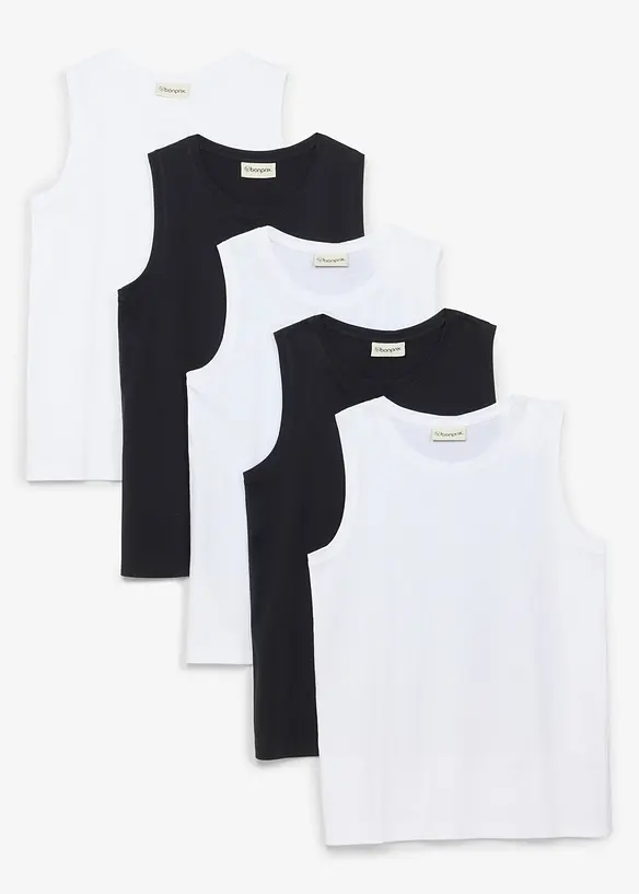 Linne med ekologisk bomull (5-pack), bonprix