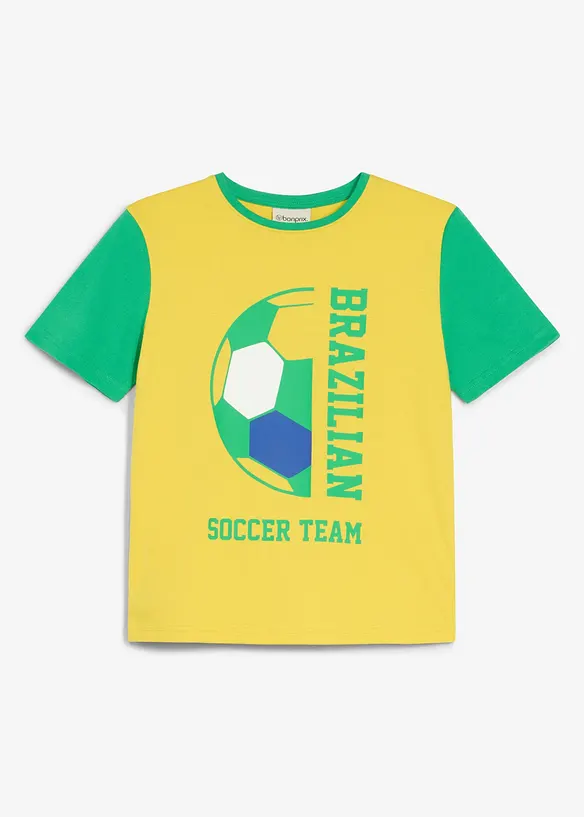 T-shirt i ekologisk bomull med Brasilien-tryck, bonprix