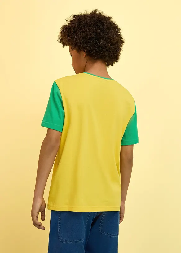 T-shirt i ekologisk bomull med Brasilien-tryck, bonprix