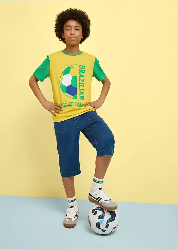 T-shirt i ekologisk bomull med Brasilien-tryck, bonprix