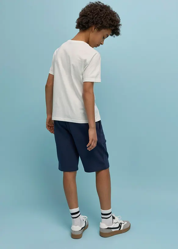 T-shirt och sweatshirtshorts av ekologisk bpmull (2 delar), bonprix