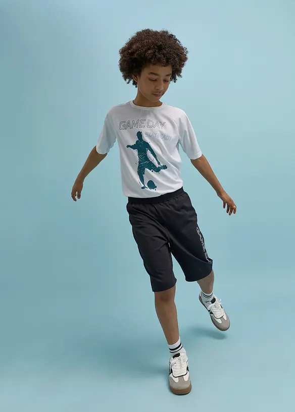 Sportig T-shirt och shorts i snabbtorkande material (2 delar), bonprix
