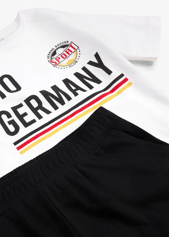 T-shirt och shorts i jersey av mjuk ekologisk bomull (2 delar), bonprix