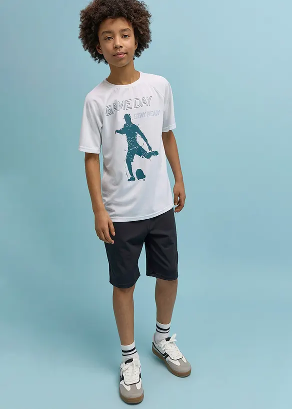 Sportig T-shirt och shorts i snabbtorkande material (2 delar), bonprix