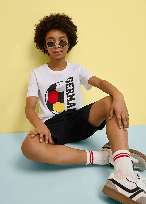 T-shirt av bomull med Germany-tryck, bonprix