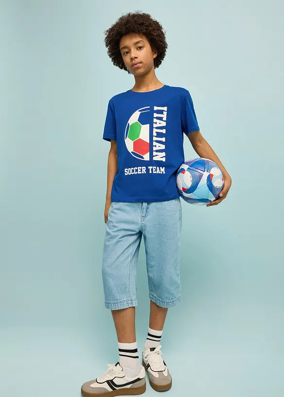 T-shirt av ekologisk bomull med Italy-tryck, bonprix