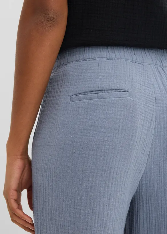 Culottebyxa i muslin av bomull, bonprix