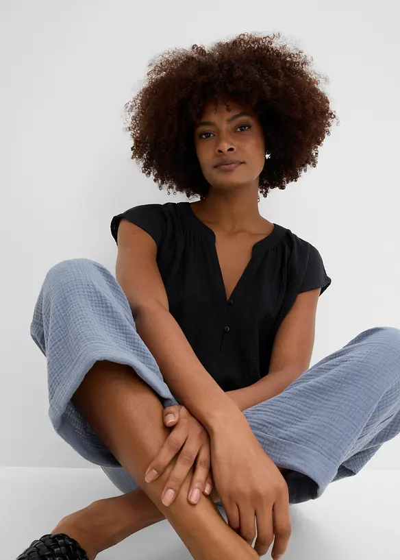 Culottebyxa i muslin av bomull, bonprix