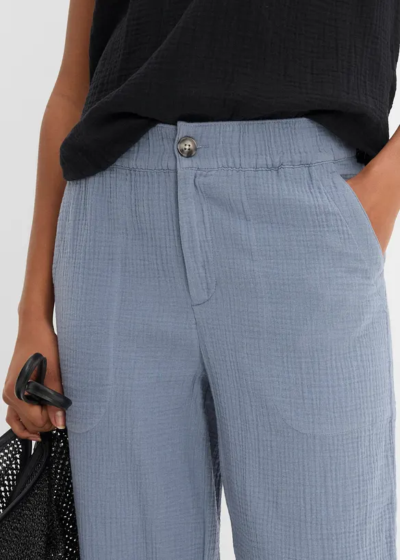 Culottebyxa i muslin av bomull, bonprix