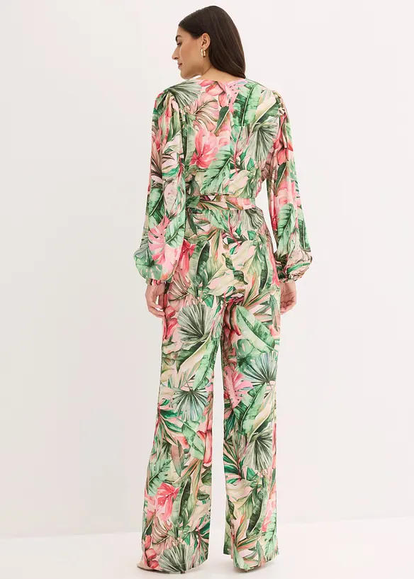 Jumpsuit med djup urringning, bonprix