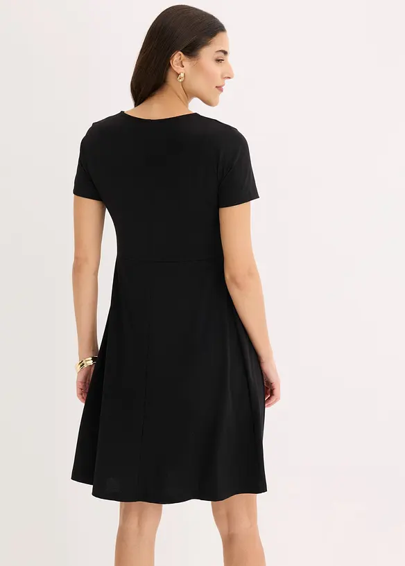 Jerseykl&auml;nning med djup urringning, bonprix