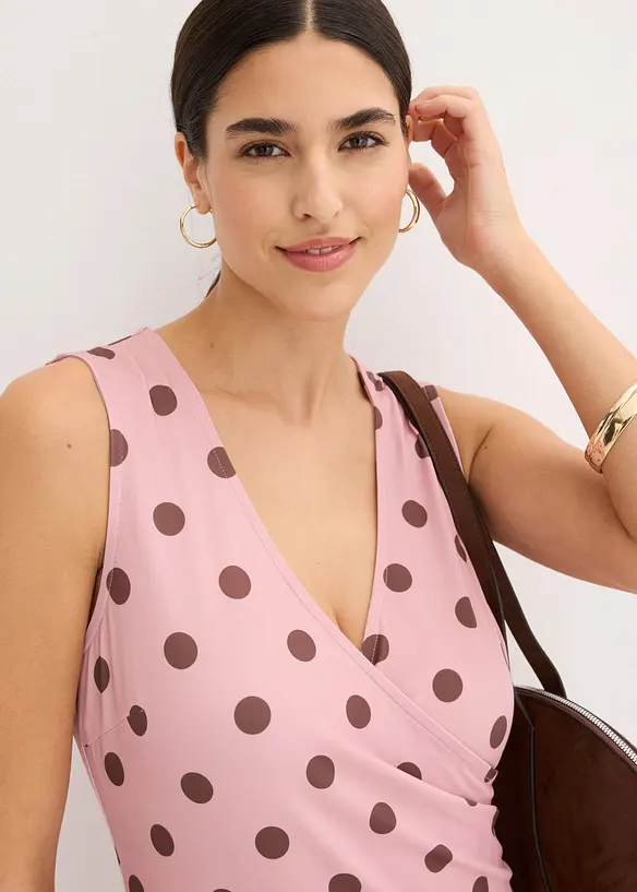 Jerseykl&auml;nning med djup ringning, bonprix