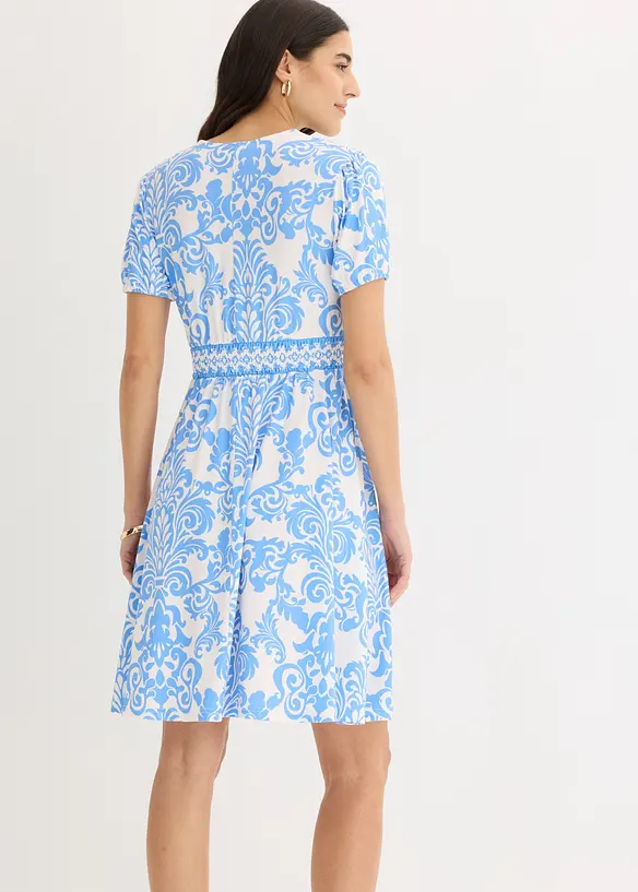 Jerseykl&auml;nning med djup ringning, bonprix