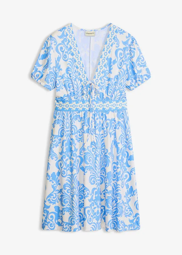 Jerseykl&auml;nning med djup ringning, bonprix