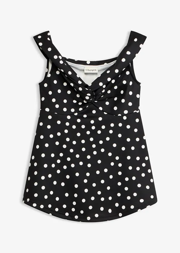 Topp med bara axlar och djup ringning, bonprix